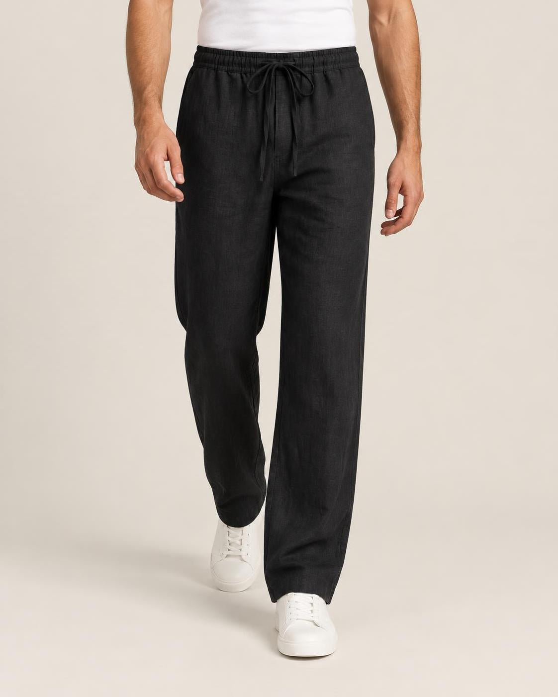 Montauk Linen Pants - Black
