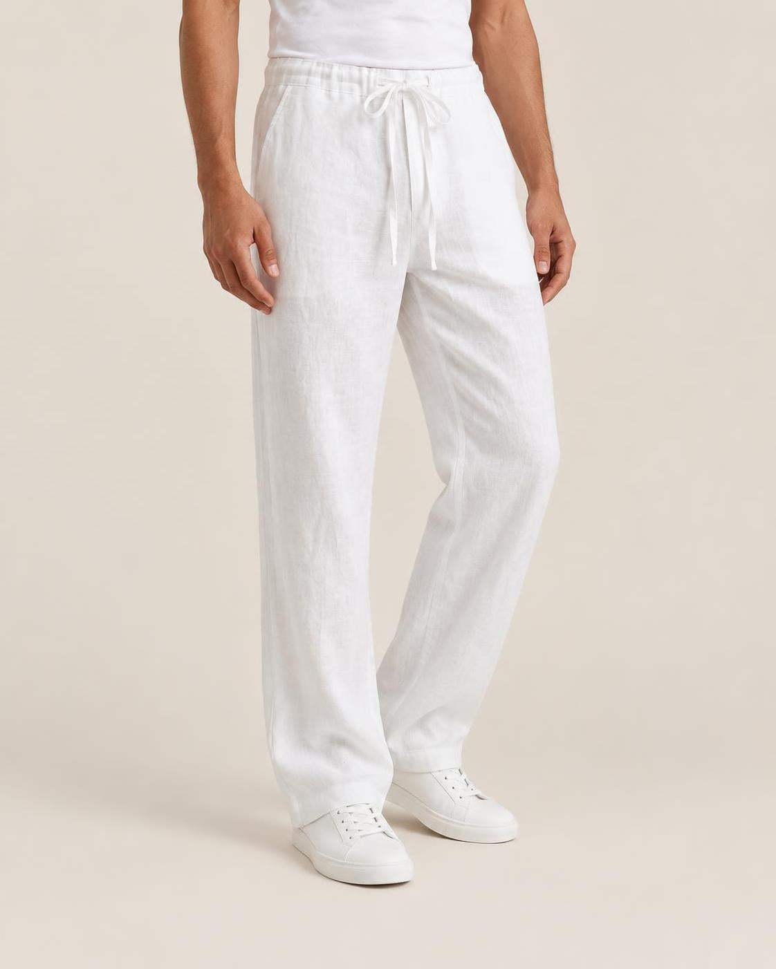 Montauk Linen Pants - Chalk White