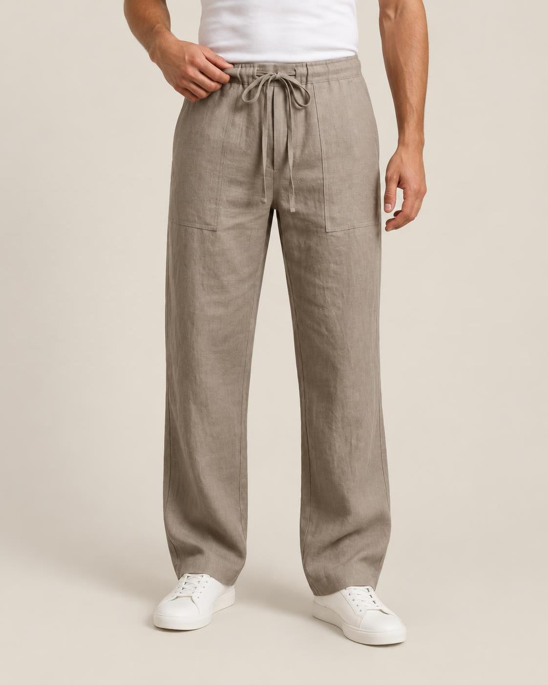 Montauk Linen Pants - Stone Beige