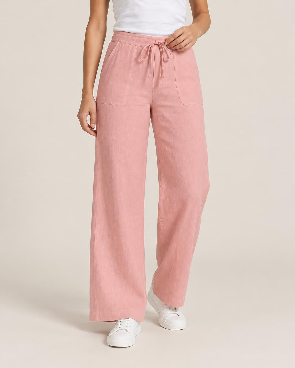 Sausalito Linen Trousers - Blush Pink