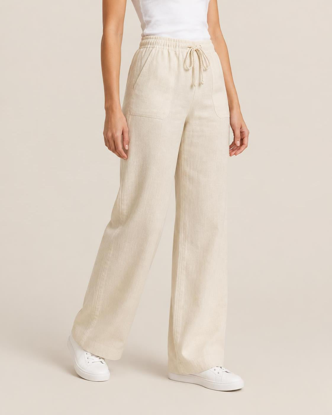 Sausalito Linen Trousers - Cream