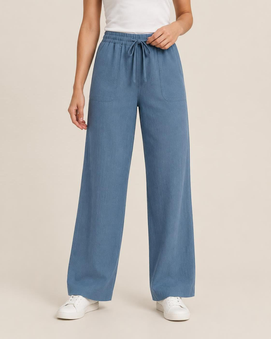 Sausalito Linen Trousers - Harbor Blue