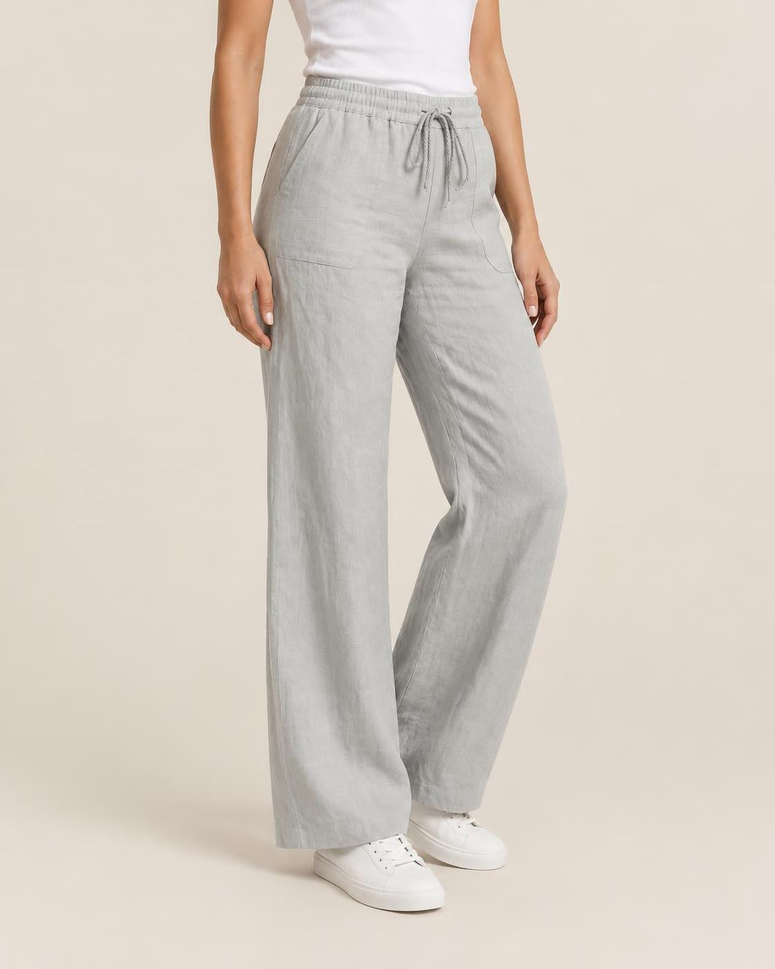 Sausalito Linen Trousers - Heather Gray